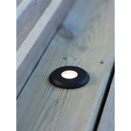Markslöjd 107284 - LED udendørs indbygningsarmatur GARDEN24 LED/0,8W/24V IP44 sort