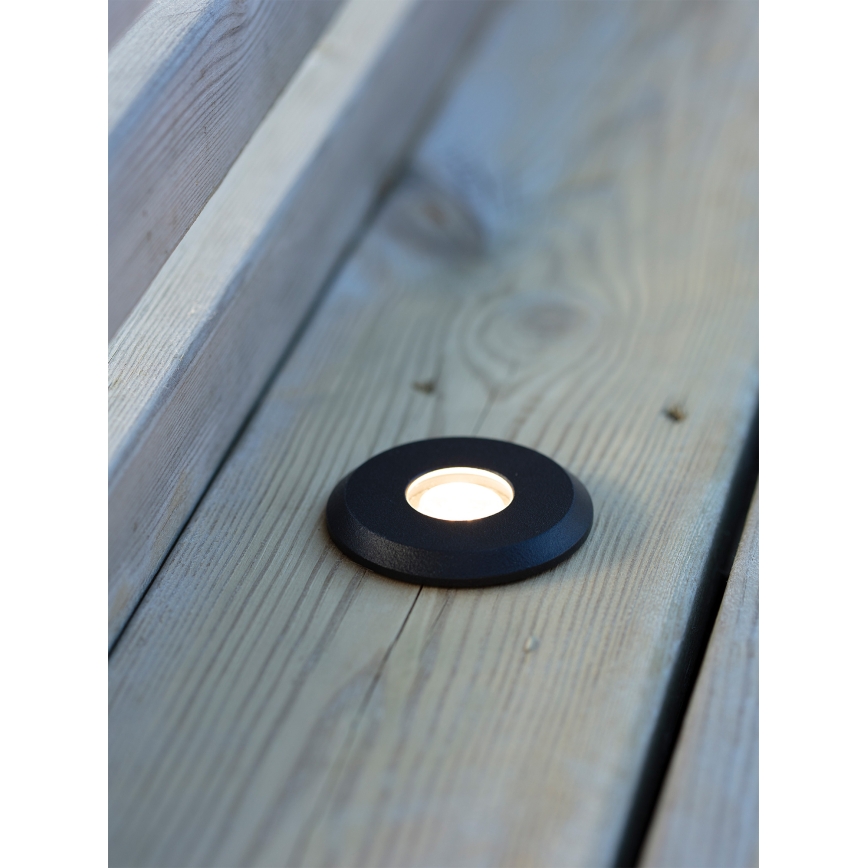 Markslöjd 107284 - LED udendørs indbygningsarmatur GARDEN24 LED/0,8W/24V IP44 sort