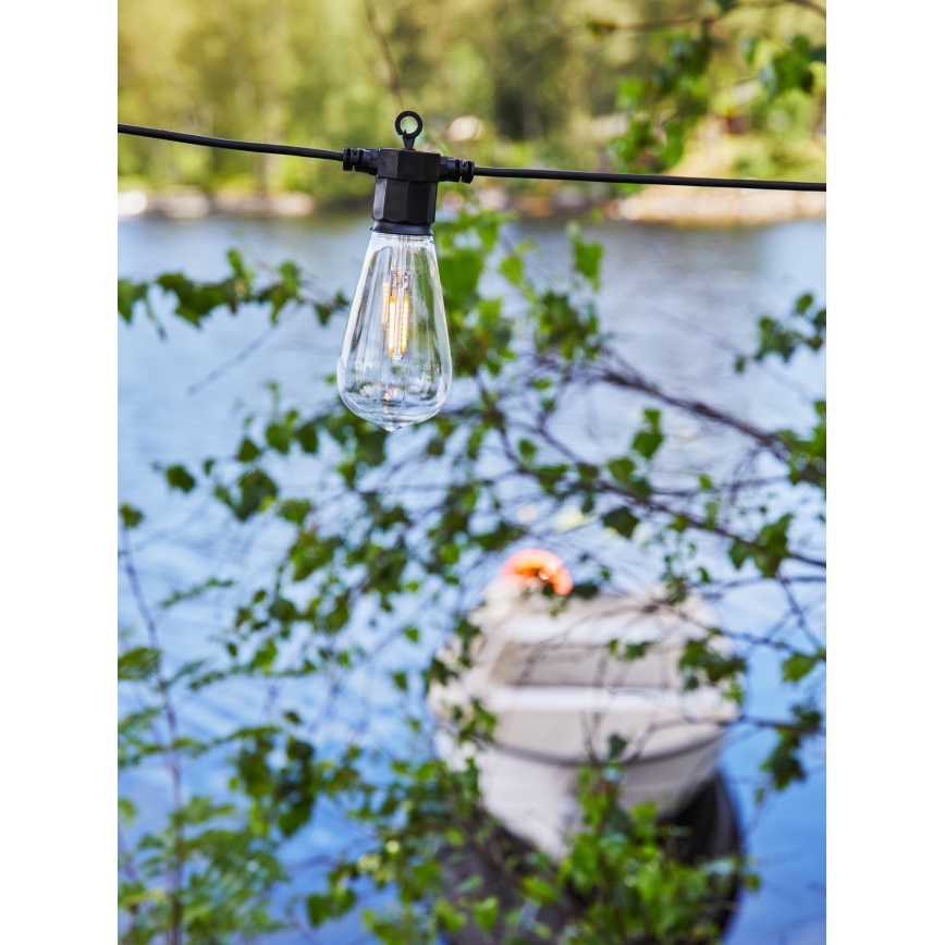 Markslöjd 107293 - Udendørs LED lyskæde GUIRLANDE GARDEN 10xLED 5,5m IP44
