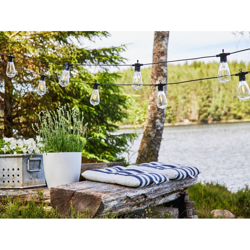 Markslöjd 107293 - Udendørs LED lyskæde GUIRLANDE GARDEN 10xLED 5,5m IP44