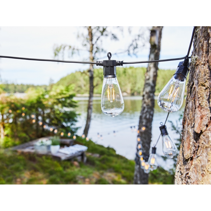 Markslöjd 107293 - Udendørs LED lyskæde GUIRLANDE GARDEN 10xLED 5,5m IP44