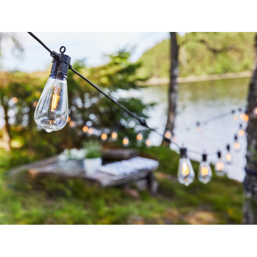 Markslöjd 107293 - Udendørs LED lyskæde GUIRLANDE GARDEN 10xLED 5,5m IP44