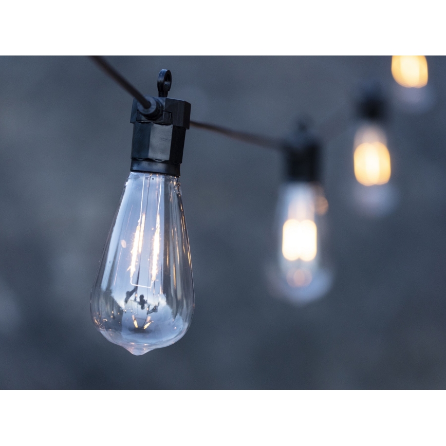 Markslöjd 107293 - Udendørs LED lyskæde GUIRLANDE GARDEN 10xLED 5,5m IP44