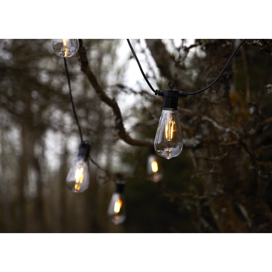 Markslöjd 107293 - Udendørs LED lyskæde GUIRLANDE GARDEN 10xLED 5,5m IP44