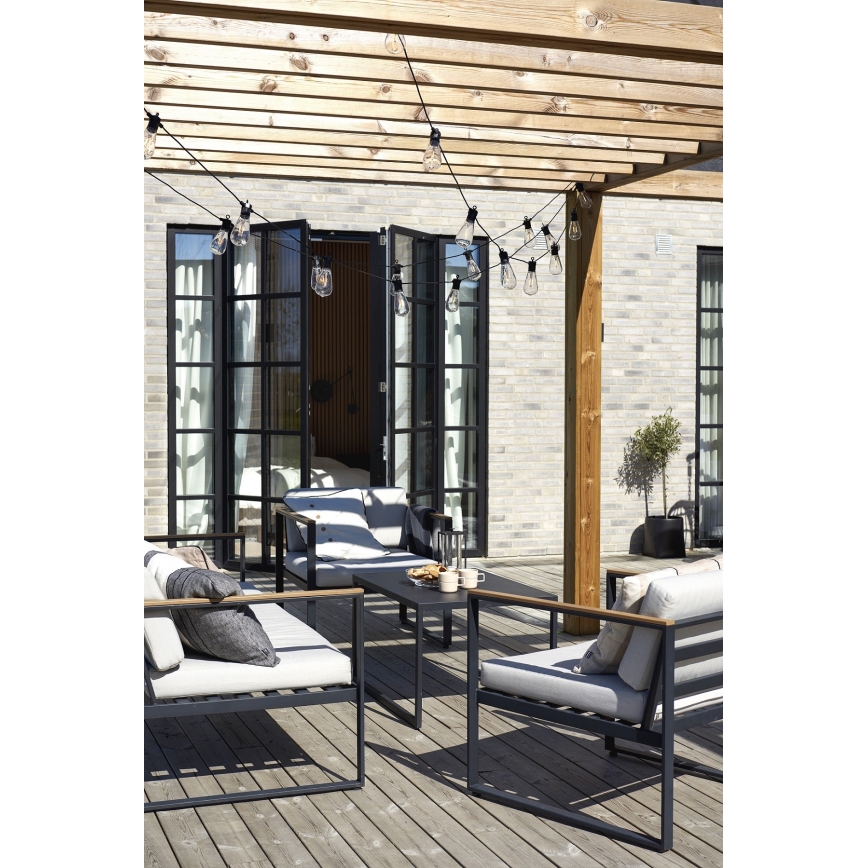Markslöjd 107293 - Udendørs LED lyskæde GUIRLANDE GARDEN 10xLED 5,5m IP44
