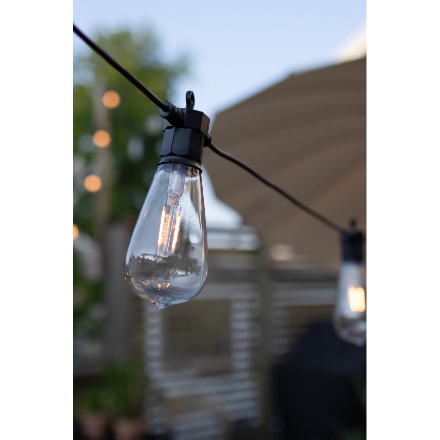 Markslöjd 107293 - Udendørs LED lyskæde GUIRLANDE GARDEN 10xLED 5,5m IP44