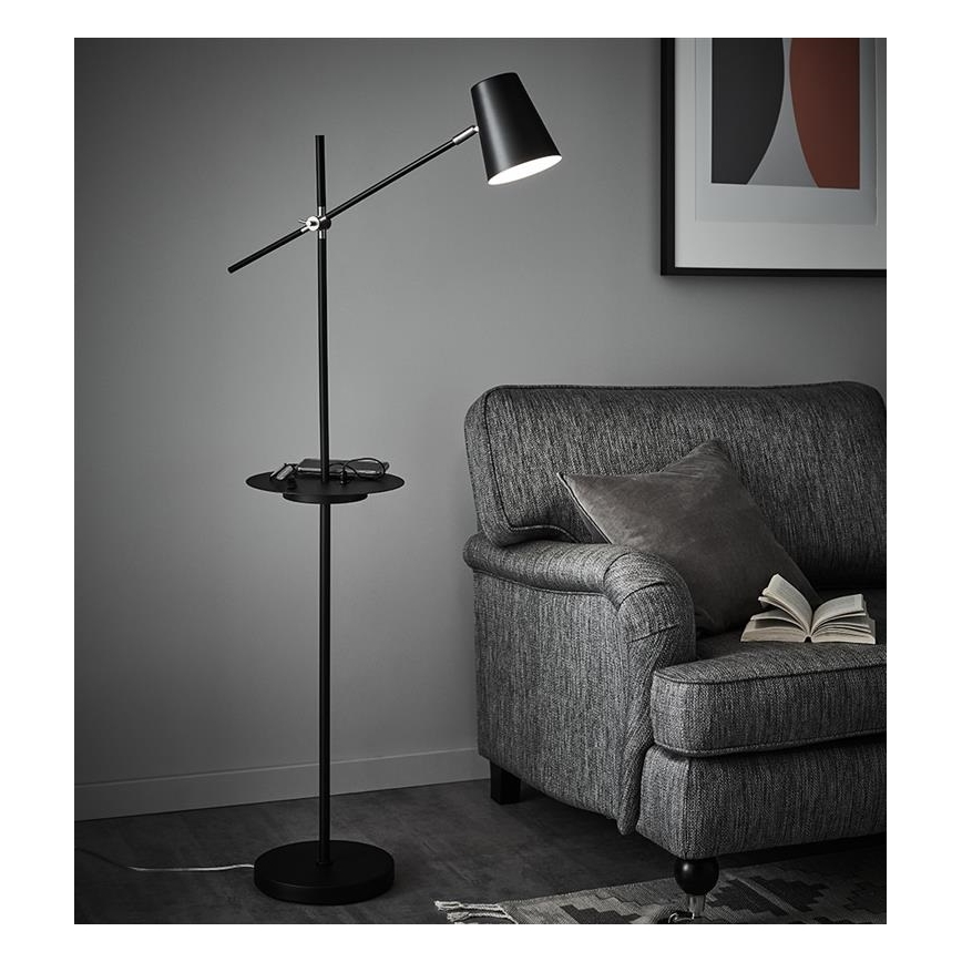 Markslöjd 107307 - Gulvlampe s USB LINEAR 1xE14/40W/230V