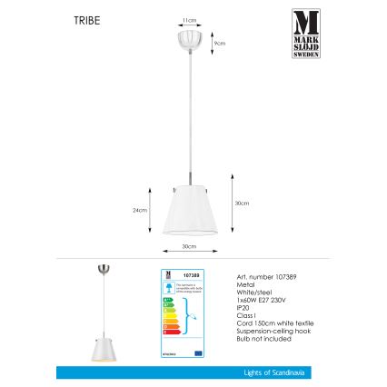 Markslöjd 107389 - Lysekrone i en snor TRIBE 1xE27/60W/230V