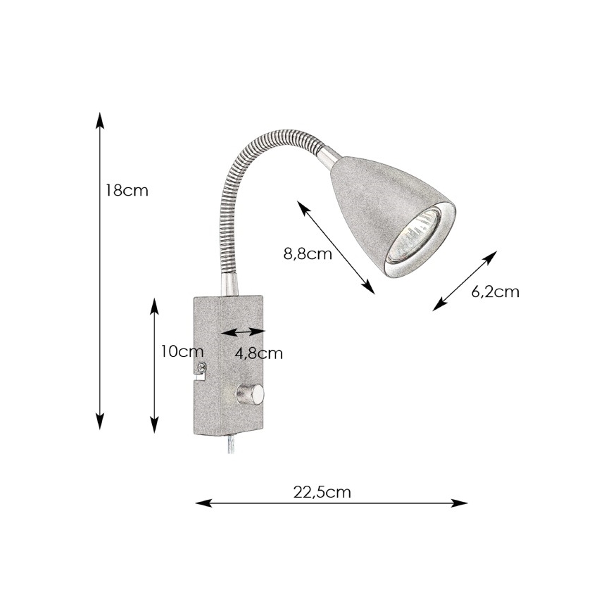 Markslöjd 107410 - Væglampe dæmpbar CIRO 1xGU10/7W/230V