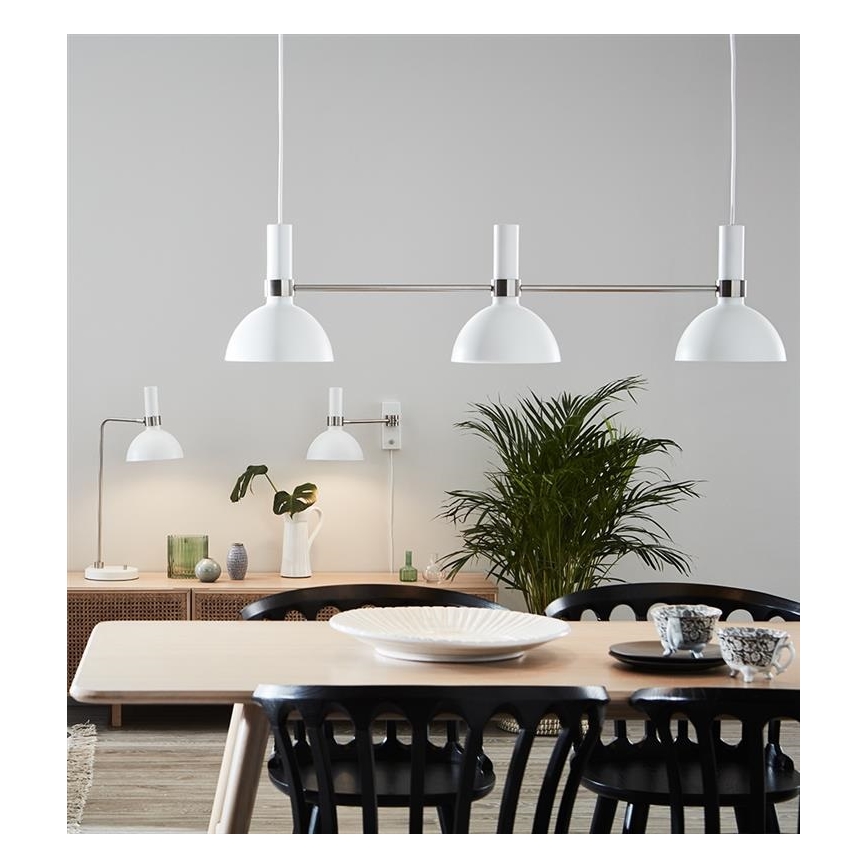 Markslöjd 107500 - Lysekrone i en snor LARRY 3xE27/60W/230V