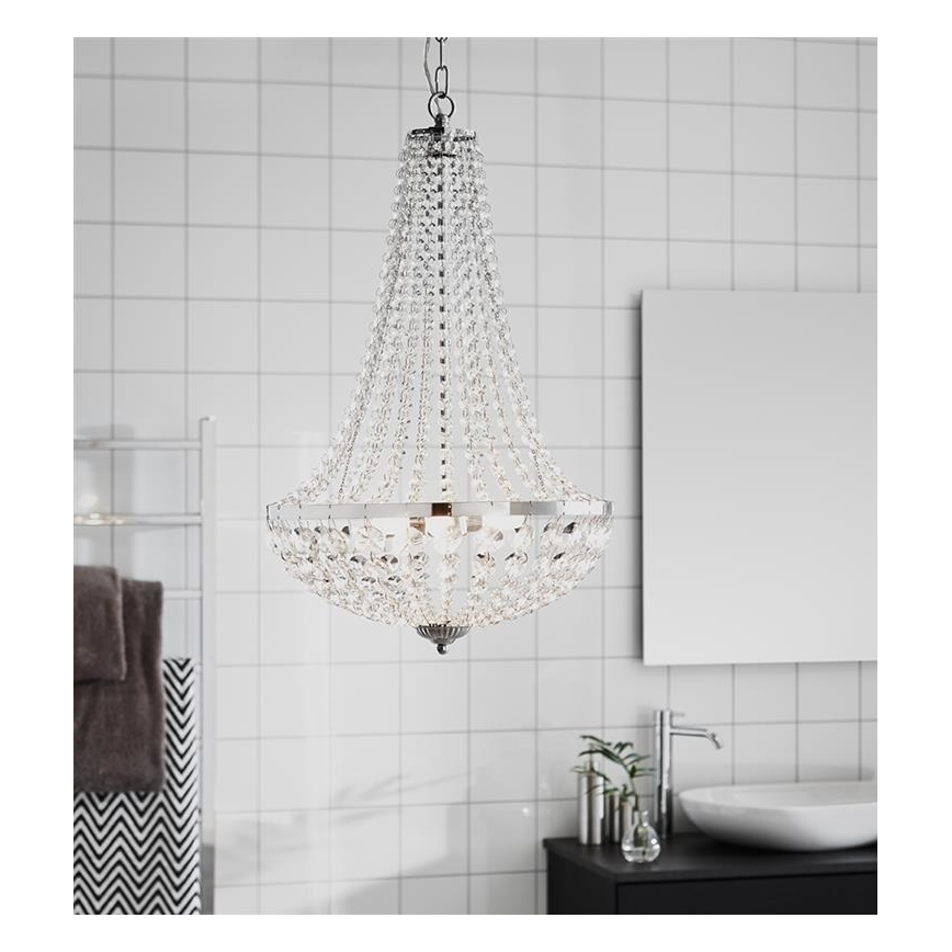 Markslöjd 107551 - Lysekrone i krystal m. kædeophæng 3xG9/20W/230 IP44