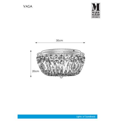 Markslöjd 107587 - Loftlampe VASA 3xE14/40W/230V