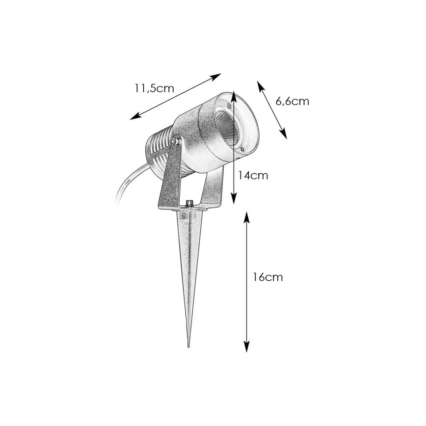 Markslöjd 107713 - LED udendørslampe GARDEN24 LED/3W/24V IP44 mat krom