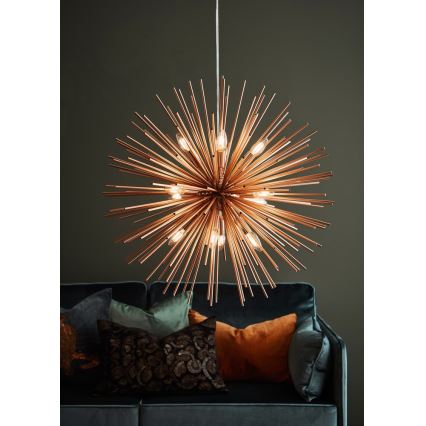 Markslöjd 107752 - Pendel SOLEIL 12xE14/20W/260V Rosenguld