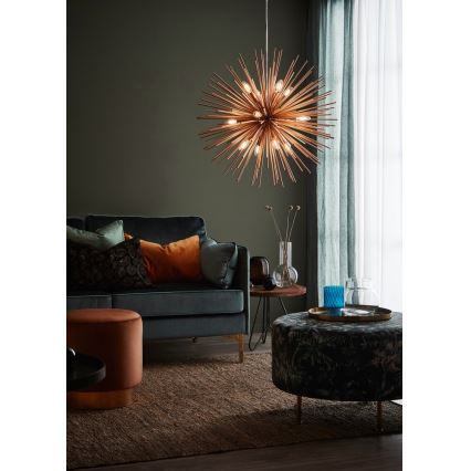 Markslöjd 107752 - Pendel SOLEIL 12xE14/20W/260V Rosenguld