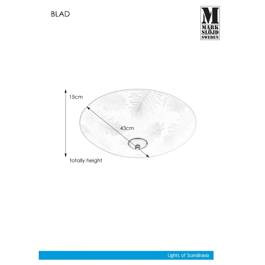 Markslöjd 107755 - Loftlampe BLAD 3xE14/40W/230V diameter 43 cm