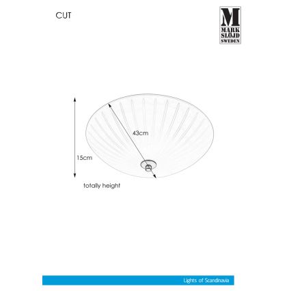 Markslöjd 107759 - Loftlampe CUT 3xE14/40W/230V diameter 43 cm