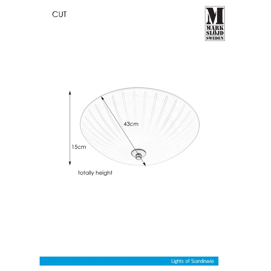 Markslöjd 107759 - Loftlampe CUT 3xE14/40W/230V diameter 43 cm