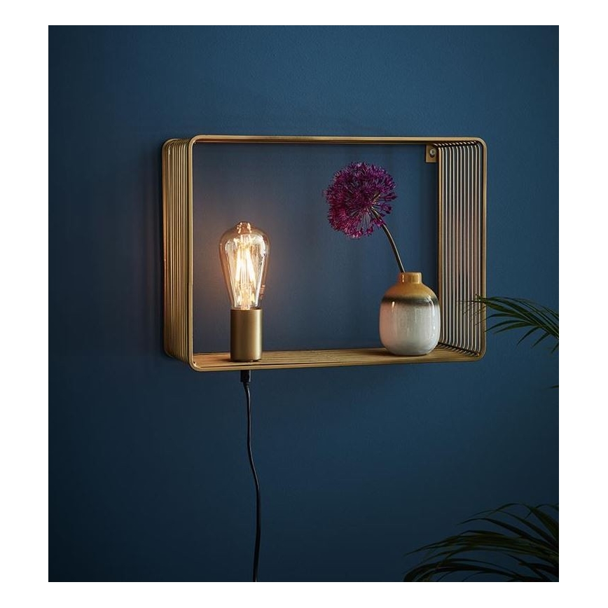Markslöjd 107815 - Væglampe SHELF 1xE27/60W/230V