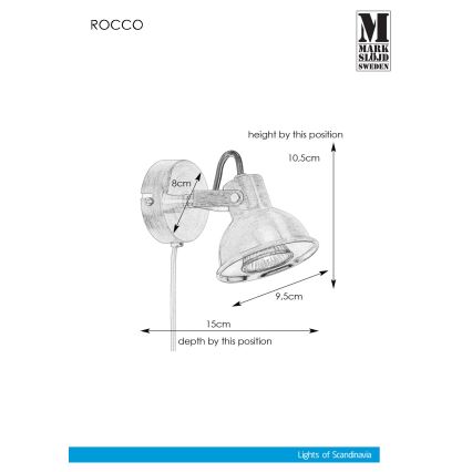 Markslöjd 107853 - Vægspots ROCCO 1xGU10/7W/230V