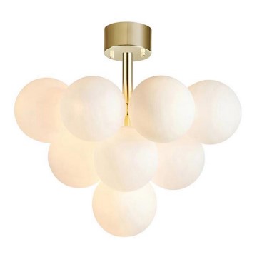 Markslöjd 107912 - Overflademonteret lysekrone MERLOT, 13 x G9/20W/230V, Ø 56 cm, hvid/guld