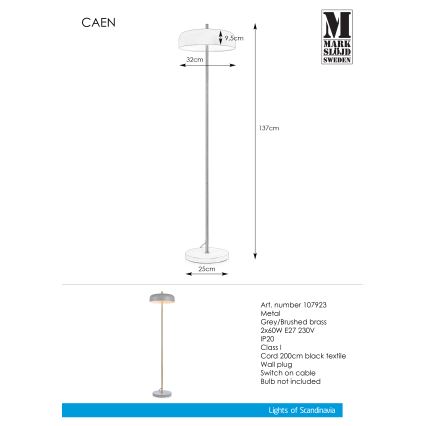Markslöjd 107923 - Gulvlampe CAEN 2xE27/60W/230V