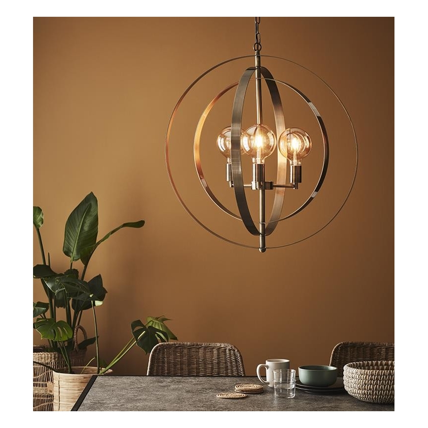 Markslöjd 107941 - Lysekrone i kæde ORBIT 3xE27/60W/230V