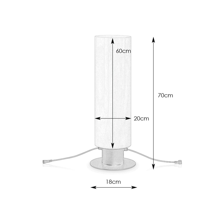 Markslöjd 107985 - GARDEN24 LED-udendørslampe 12W/24V, 70 cm, IP44, sort
