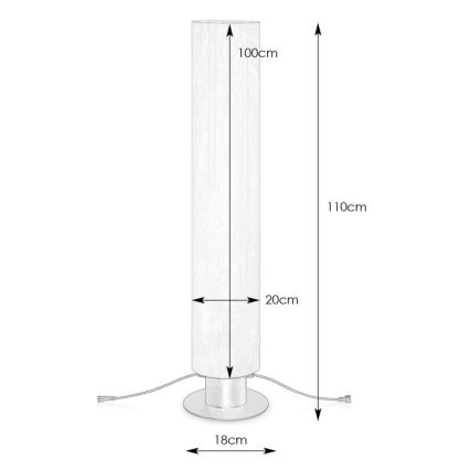 Markslöjd 107986 - LED udendørslampe GARDEN24 LED/20W/24V 110 cm IP44 sort