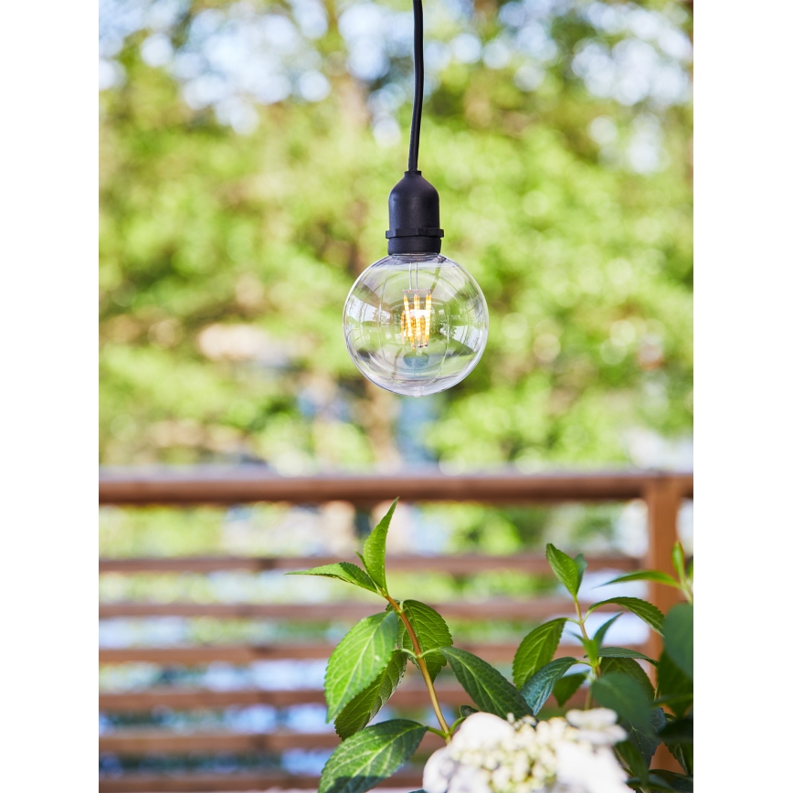 Markslöjd 107989 - LED udendørs hængelampe GARDEN24 LED/2,86W/24V IP44 sort/klar