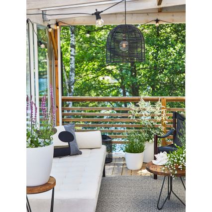 Markslöjd 107990 - LED udendørs hængelampe GARDEN24 LED/2,86W/24V IP44 rattan/sort