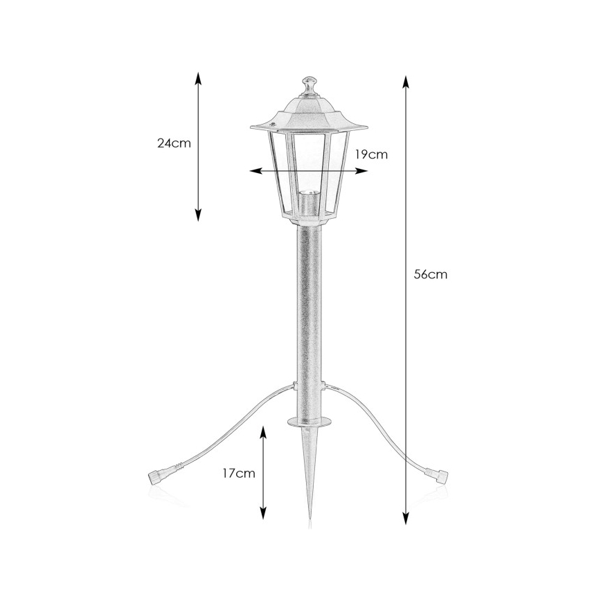 Markslöjd 107991 - LED udendørslampe GARDEN24 LED/3W/24V 56 cm IP44 sort