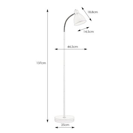 Markslöjd 108016 - Standerlampe NITTA 1xE27/60W/230V