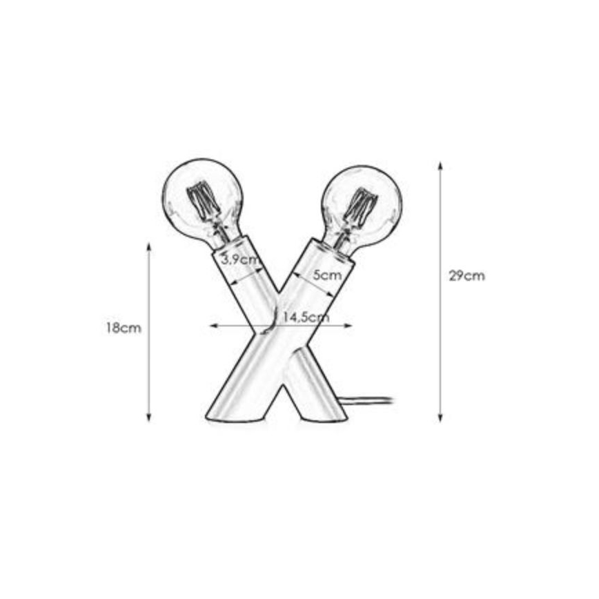 Markslöjd 108053 - Bordlampe SIMUL 1xE27/40W + 1xE14/40W/230V guldfarvet