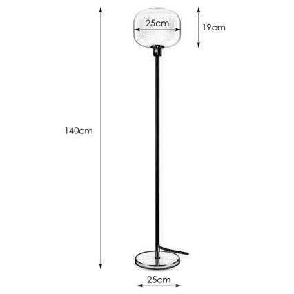 Markslöjd 108054 - Gulvlampe SOBER 1xE27/40W/230V messingfarvet