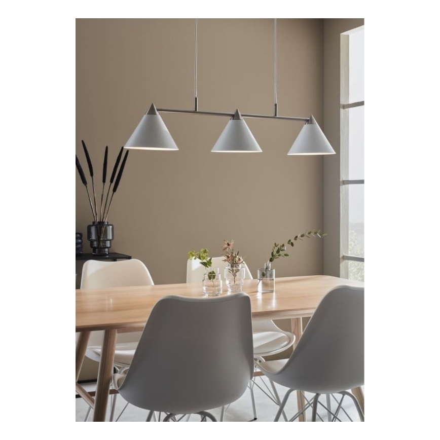 Markslöjd 108075 - Pendel KLINT 3xE14/40W/230V hvid