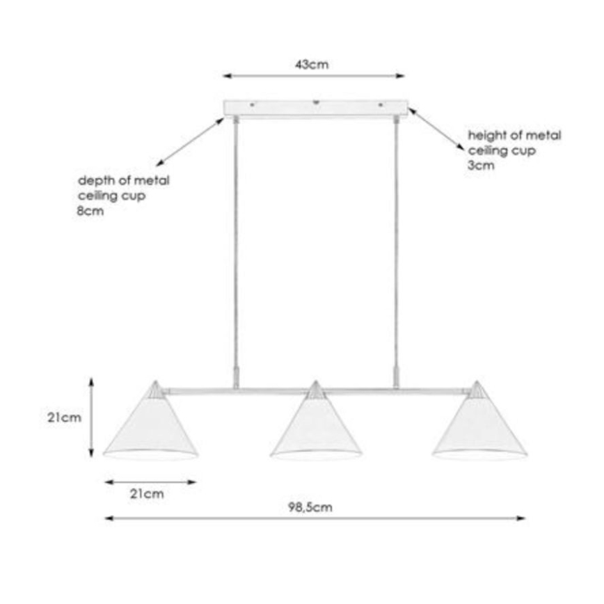 Markslöjd 108075 - Pendel KLINT 3xE14/40W/230V hvid