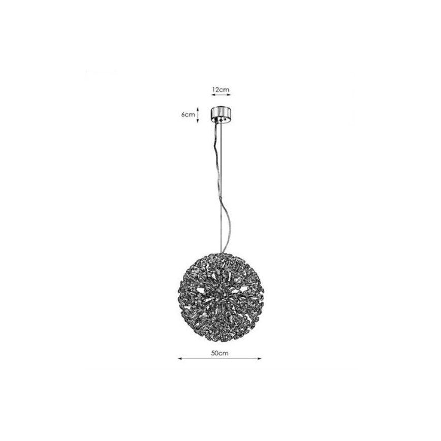 Markslöjd 108101 - Pendel i krystal BOLID 9xG9/20W/230V