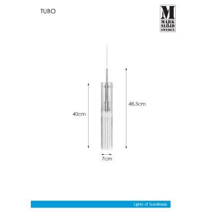 Markslöjd 108112 - Pendel TUBO 1xE14/40W/230V