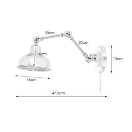 Markslöjd 108115 - Væglampe GRIMSTAD 1xE27/60W/230V