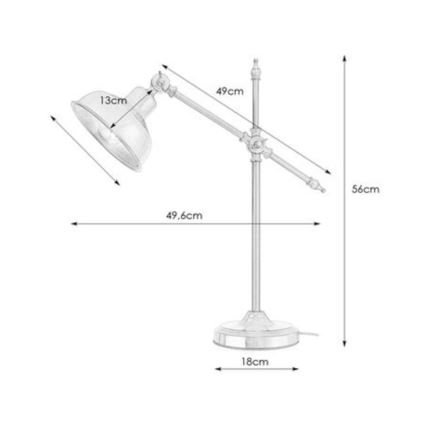 Markslöjd 108116 - Bordlampe GRIMSTAD 1xE27/60W/230V