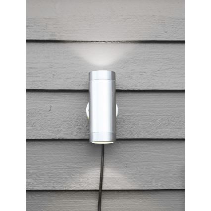 Markslöjd 108170 - GARDEN24 LED udendørs væglampe 2xLED/3W/24V IP44 mat krom