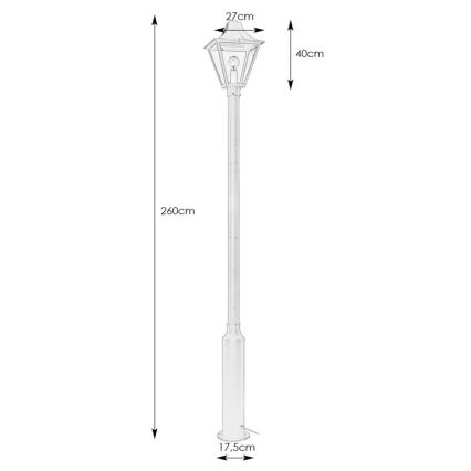 Markslöjd 108171 - GARDEN24 udendørs LED-lampe, 3W/24V, 260 cm, IP44, sort