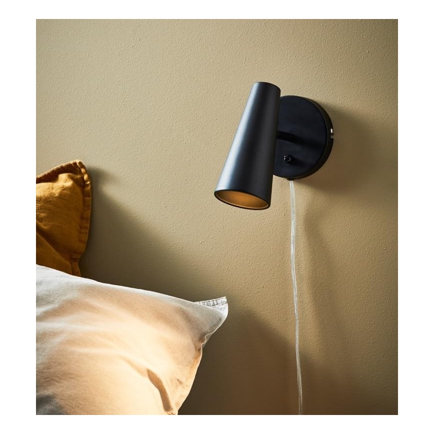 Markslöjd 108200 - Vægspot CREST 1xGU10/7W/230V sort