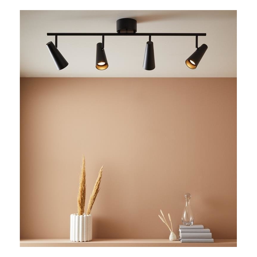 Markslöjd 108202 - Spotlampe CREST 4xGU10/7W/230V sort