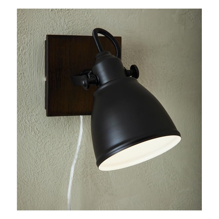 Markslöjd 108211 - Vægspot NATIVE 1xE14/18W/230V sort/brun