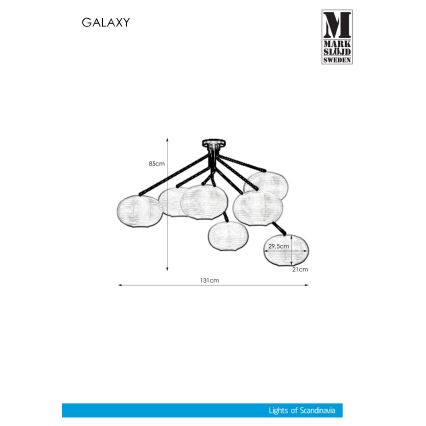 Markslöjd 108216 - Loftlampe GALAXY 7xE27/15W/230V