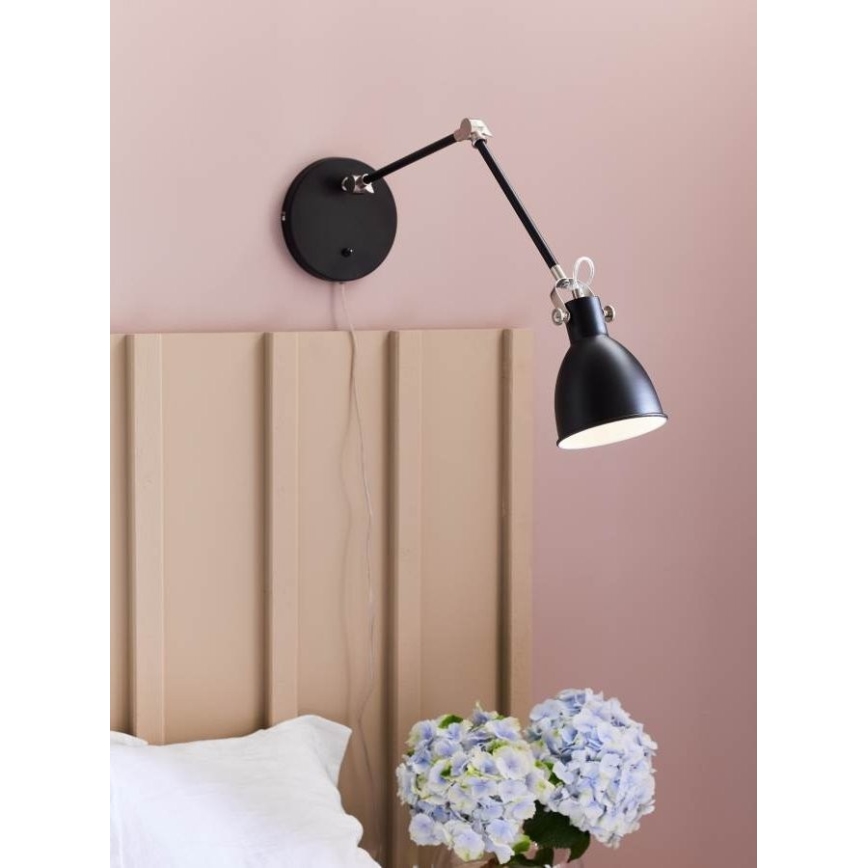 Markslöjd 108250 - Væglampe HOUSE 1xE14/40W/230V sort