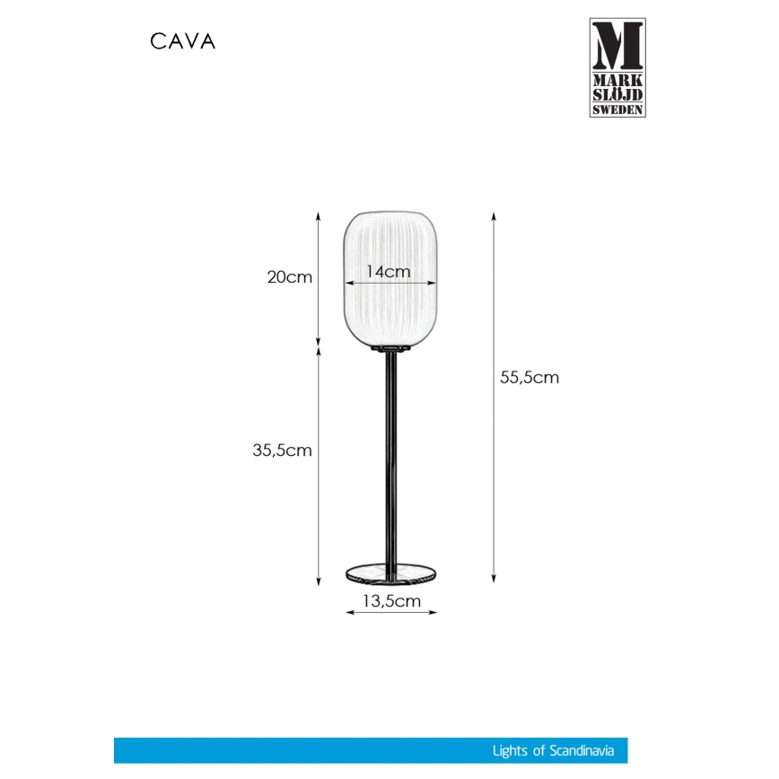 Markslöjd 108251 - Bordlampe CAVA 1xE14/40W/230V guldfarvet