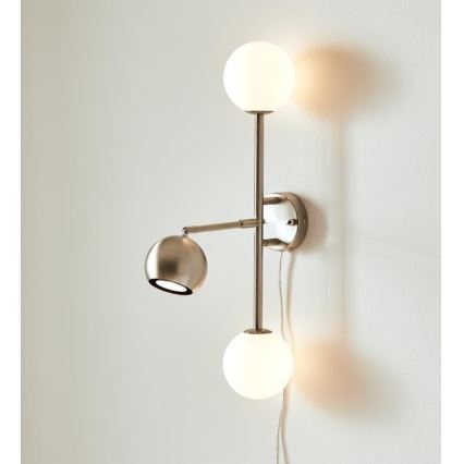 Markslöjd 108256 - Væglampe BESIDE 2xG9/20W/230V + 1xGU10/7W/230V mat krom